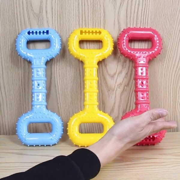 Dog Bones For Aggressive Chewers, Dog Chews Toys Long Lasting, Interactive Dog Bone Toys With Pull Band, Dog Teething Toy - Image 2