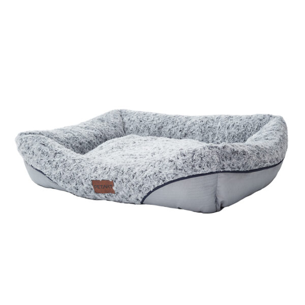 Swirl Rose Velvet Dog Beds For Small Medium Dogs Removable Cushion Calming Dog Sofa Beds Anti-Anxiety Machine Washable Cat Beds - Image 3