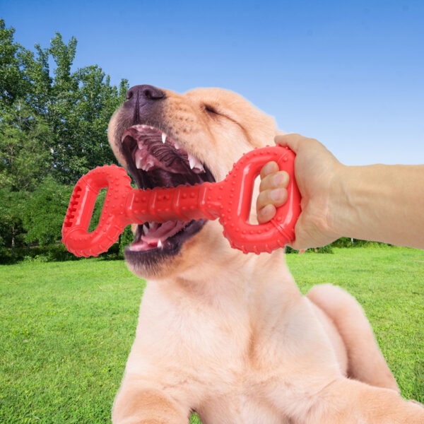 Dog Bones For Aggressive Chewers, Dog Chews Toys Long Lasting, Interactive Dog Bone Toys With Pull Band, Dog Teething Toy - Image 9