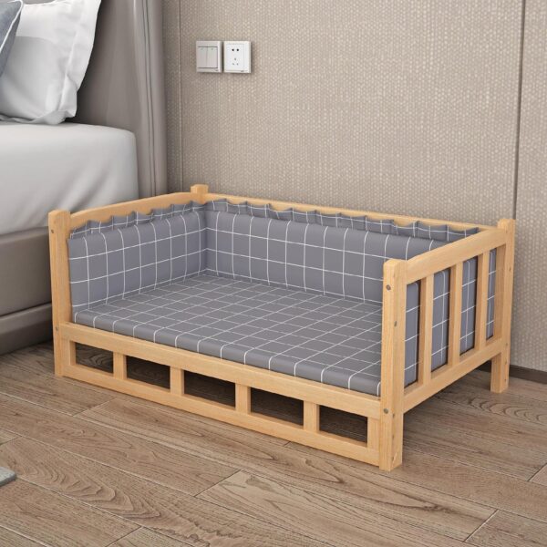 Bed Summer Wooden Wooden Bed Pet Dog Bed - Image 9