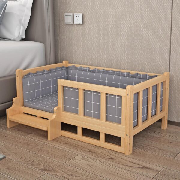 Bed Summer Wooden Wooden Bed Pet Dog Bed - Image 6