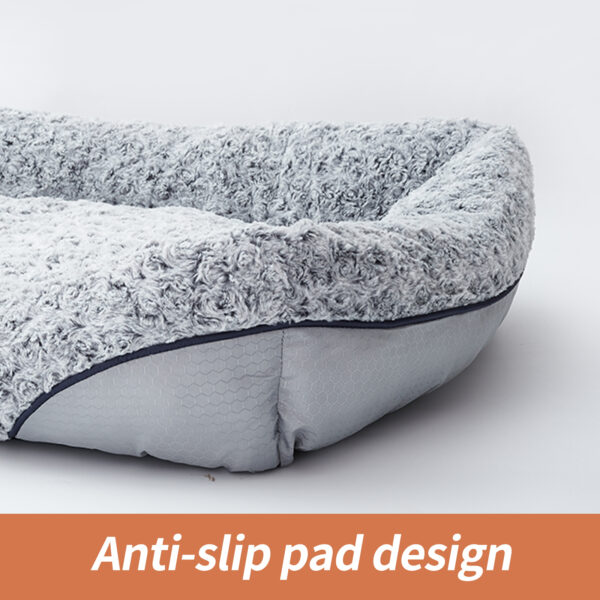 Swirl Rose Velvet Dog Beds For Small Medium Dogs Removable Cushion Calming Dog Sofa Beds Anti-Anxiety Machine Washable Cat Beds - Image 5