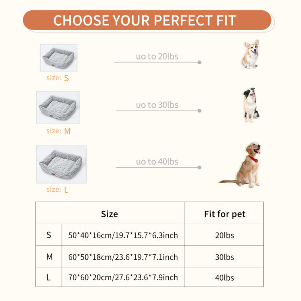 Swirl Rose Velvet Dog Beds For Small Medium Dogs Removable Cushion Calming Dog Sofa Beds Anti-Anxiety Machine Washable Cat Beds - Image 2