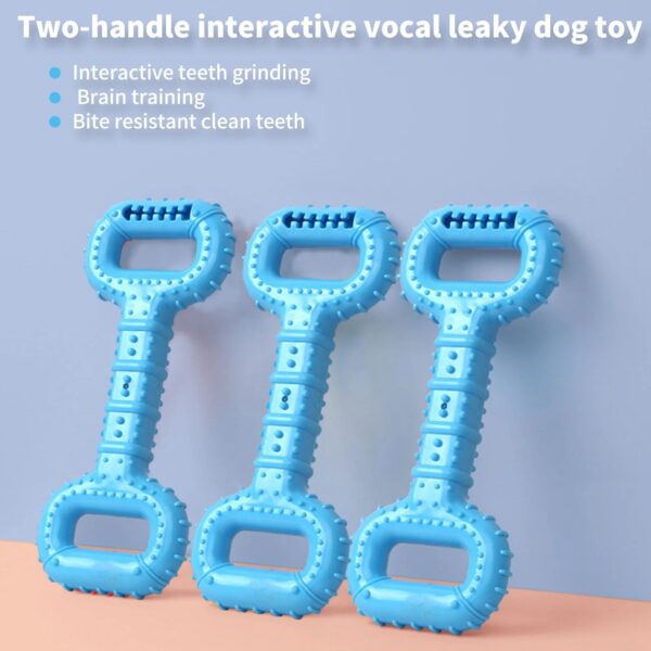 Dog Bones For Aggressive Chewers, Dog Chews Toys Long Lasting, Interactive Dog Bone Toys With Pull Band, Dog Teething Toy - Image 3