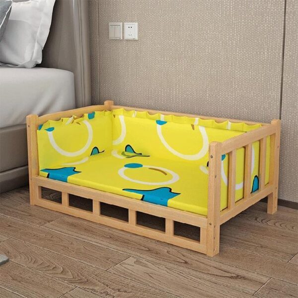 Bed Summer Wooden Wooden Bed Pet Dog Bed - Image 4