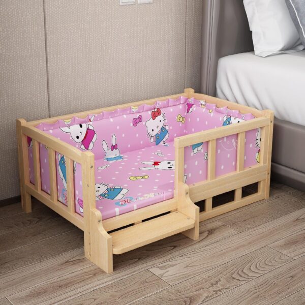 Bed Summer Wooden Wooden Bed Pet Dog Bed - Image 2
