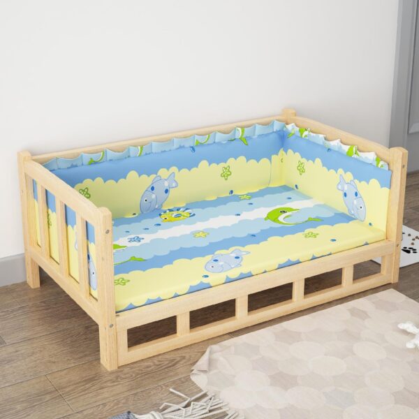 Bed Summer Wooden Wooden Bed Pet Dog Bed - Image 7
